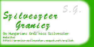 szilveszter granicz business card